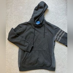 Adidas Men’s Heather Black & Gray Hoodie Sweater Size Small